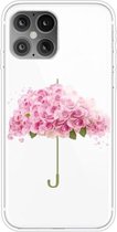 Voor iPhone 12 mini-patroon TPU-beschermhoes, kleine hoeveelheid aanbevolen voor lancering (bloemenparaplu)