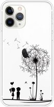 Voor iPhone 11 Pro Max gekleurd tekeningpatroon zeer transparant TPU beschermhoes (paardebloem)