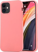 Voor iPhone 12 mini GOOSPERY ZACHT GEVOEL Vloeibaar TPU schokbestendig Soft Case (roze)