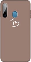 Voor Galaxy A11 / M11 Frosted Candy-gekleurde ultradunne TPU-telefoon (kaki)