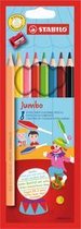STABILO Jumbo kleurpotlood, zeshoekig, 8-delig kartonnen doosje