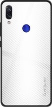 Voor Geschikt voor Xiaomi Redmi Note 7 Texture Gradient Glass-beschermhoes (wit)