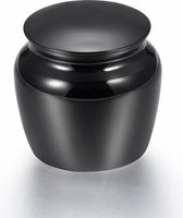 Mini urn rvs klassiek klein zwart