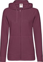 Fruit Of The Loom Dames Getailleerd Lichtgewicht Hoodie Dames met Capuchon(240 GSM) (Bordeaux)