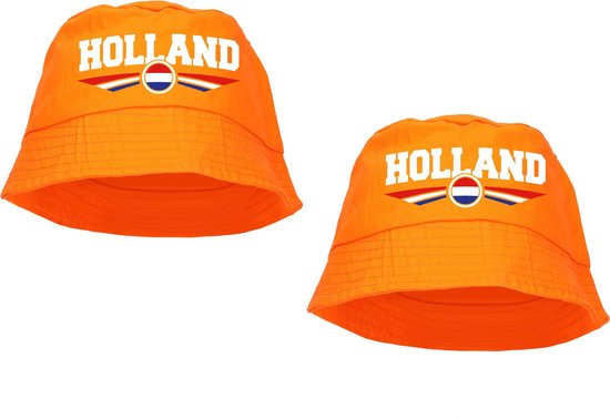 4x chapeau de pêcheur de supporter orange - Holland avec drapeau  néerlandais - Fans de... | bol.