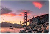 Golden Gate Bridge - zonsondergang - San Francisco, Californië - 1500 Stukjes puzzel voor volwassenen - Landschap
