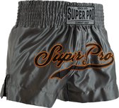 Super Pro Combat Gear Thai Short Challenger Grijs/Oranje/Zwart Large