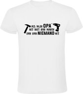 Handige Opa Heren t-shirt | klusjesman | bouw | doe het zelf | reparatie | Wit