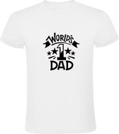 Worlds no1 Dad Heren t-shirt | vader | vaderdag | papa | opa | Wit