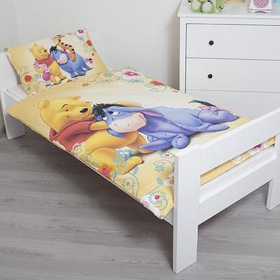Housse de couette Winnie l'Ourson - taille lit bébé avec 1 taie d'oreiller  - 100% coton | bol.com