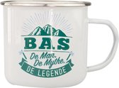 Mok - Top vent - Bas - Geëmailleerd - In cadeauverpakking