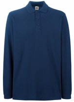 Fruit Of The Loom Heren Premium Poloshirt Met Lange Mouwen (Marine)