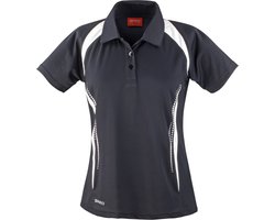 Spiro Dames/dames Sport Team Spirit Performance Polo Shirt (Zwart/Wit)