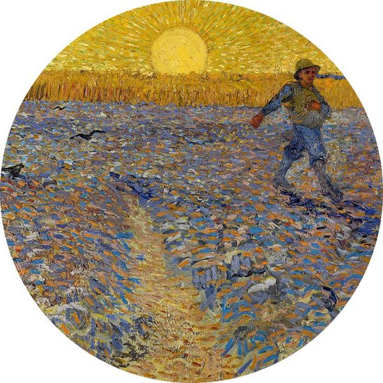 Le semeur, Vincent van Gogh - Photo sur cercle de papier peint - ⌀ 40 cm