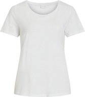 Vila T-shirt Visus O-neck S/s T-shirt/su - Noos 14054437 Snow White Dames Maat - L