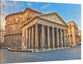 Het Pantheon aan het Piazza della Rotonda in Rome - Foto op Canvas - 90 x 60 cm