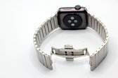 Geschikt Voor Smart Watch Stalen Band B Sluiting -  Zilver - 42mm En 44mm - Geschikt Voor Smart Watches