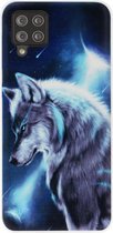 - ADEL Siliconen Back Cover Softcase Hoesje Geschikt voor Samsung Galaxy A12/ M12 - Wolf