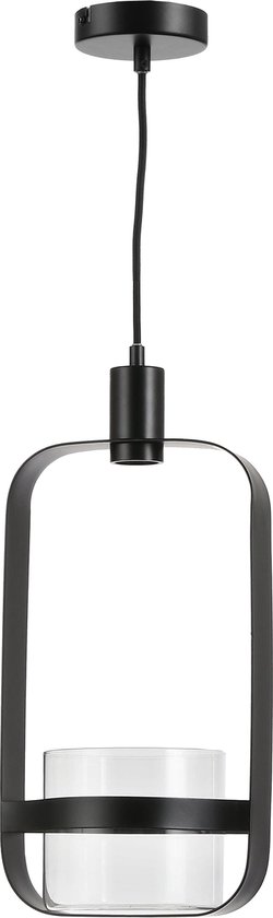 Mica Decorations vogue hanglamp zwart maat in cm: 21 x 15 x 150 E27 fitting