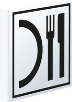 Haaks restaurant bord, 150 x 150 mm - kunststof