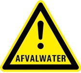 Waarschuwingsbord afvalwater - kunststof 100 mm