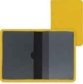 kwmobile hoes voor kentekenbewijs en rijbewijs - Beschermhoes met pasjeshouder in geel - Imitatieleer