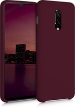 kwmobile telefoonhoesje geschikt voor OnePlus 6T - Hoesje met siliconen coating - Smartphone case in wijnrood