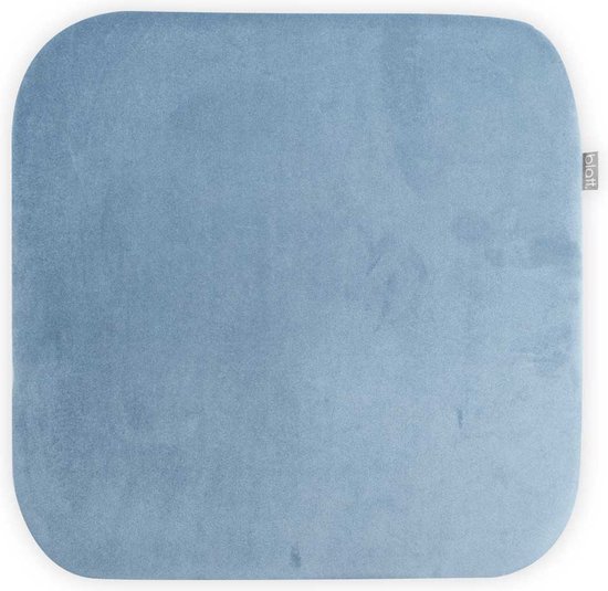 Vierkant stoelkussen beige met antislip