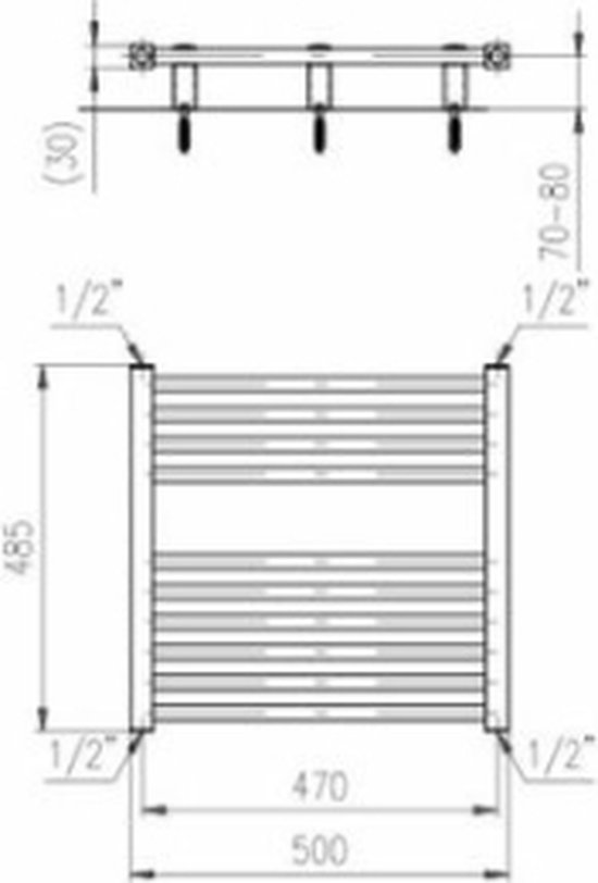 levering verbannen Aanbod Plieger Quadro designradiator 485X500 Wit 204W | bol.com