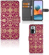 Étui pour téléphone avec photo Xiaomi Redmi Note 10 Pro Bookcase Idées cadeaux Baroque Pink
