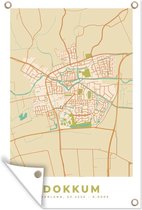 Affiche jardin - Toile jardin - Posters de jardin extérieur - Carte - Dokkum - Vintage - 80x120 cm - Jardin