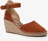 Blue Box dames espadrilles met sleehak - Cognac - Maat 36