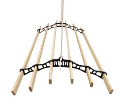 Droogrek Ophangbaar - Zwart - 1.5 meter - plafond wasrek