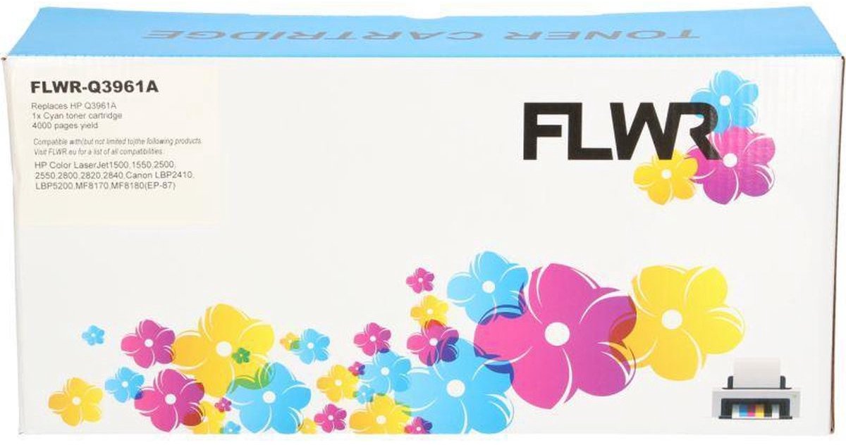 FLWR - Toner / 122A / Cyaan - Geschikt voor HP