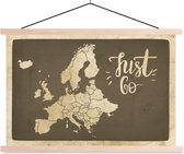 Vintage avec le texte Just go 60x40 cm