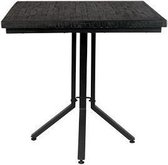 Nancy's Beebe Tafel - Modern - Zwart - Teak, Stel, Multiplex - 75 cm x 75 cm x 77 cm