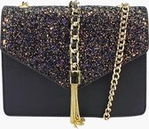 Fashionfanatics® Mazzin Crossbodytas Zwart - Glitters - Magneetsluiting - Dames