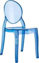 Chaise pour enfants bleue transparente 'KIDS' en plastique