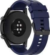 Case2go - Bandje geschikt voor de Huawei Watch 2 / Huawei Watch GT 2 - Sport Bandje compatibel met Huawei Smartwatch - 42 MM - Donker Blauw