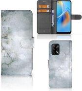 Flip case OPPO A74 4G Smartphone Hoesje Painting Grey