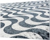 Wandpaneel Straatstenen in Rio de Janeiro  | 180 x 120  CM | Zilver frame | Wandgeschroefd (19 mm)