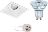 OSRAM - LED Spot Set - Parathom PAR16 940 36D - Primux Zano Pro - GU10 Fitting - Dimbaar - Inbouw Vierkant - Mat Wit - 3.7W - Natuurlijk Wit 4000K - Kantelbaar - 93mm