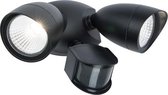 LUTEC Shrimp - Duo LED Wandlamp voor Buiten met Beweginssensor - Zwart