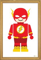 JUNIQE - Poster met houten lijst Flash Toy -13x18 /Geel & Rood
