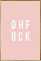 JUNIQE - Poster met kunststof lijst OHF -40x60 /Roze & Wit