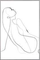 JUNIQE - Poster met kunststof lijst Kroki -40x60 /Wit & Zwart
