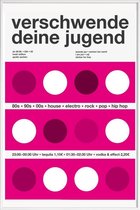 JUNIQE - Poster met kunststof lijst Verschwende Deine Jugend -13x18