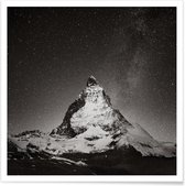 JUNIQE - Poster Schwiiz - Matterhorn Study 2 -20x20 /Grijs & Wit