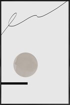 JUNIQE - Poster met kunststof lijst Jump -13x18 /Wit