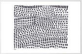 JUNIQE - Poster met kunststof lijst Fields -40x60 /Wit & Zwart